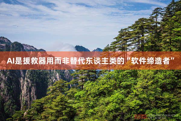 AI是援救器用而非替代东谈主类的“软件缔造者”