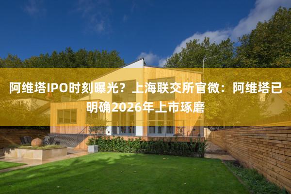 阿维塔IPO时刻曝光？上海联交所官微：阿维塔已明确2026年上市琢磨