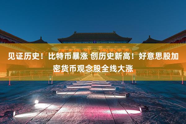 见证历史！比特币暴涨 创历史新高！好意思股加密货币观念股全线大涨