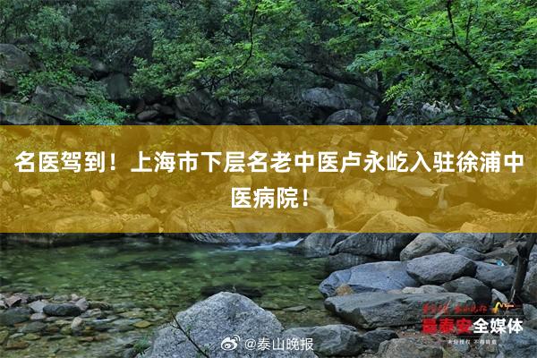 名医驾到！上海市下层名老中医卢永屹入驻徐浦中医病院！