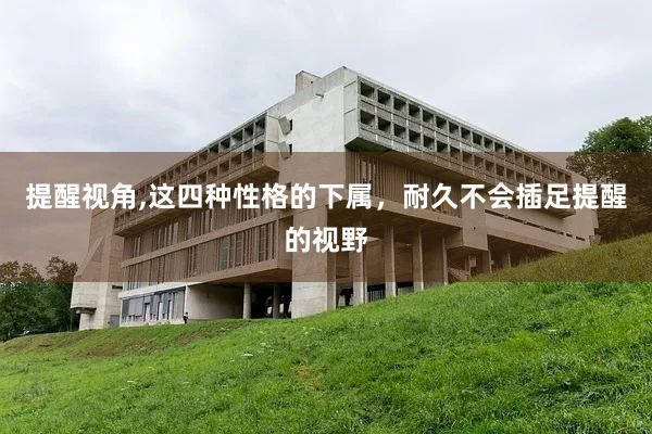 提醒视角,这四种性格的下属，耐久不会插足提醒的视野
