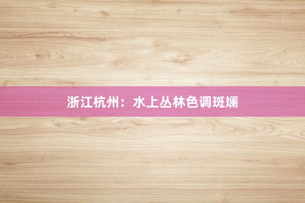 浙江杭州：水上丛林色调斑斓